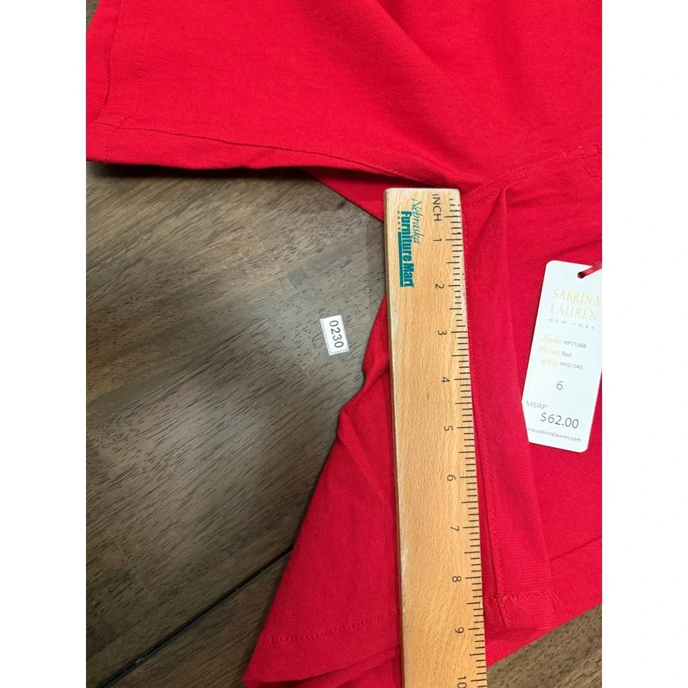 Sabrina Lauren‎ Red Bermuda Shorts Ultra Soft Stretch 5-Pocket HP7156B Mens 6